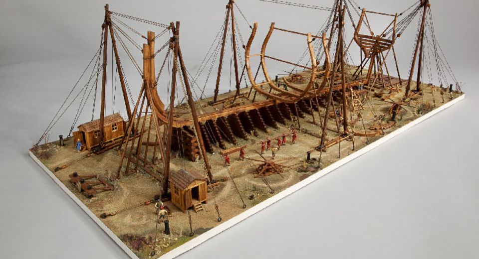Diorama : Chantier de construction d’un vaisseau de 118 canons