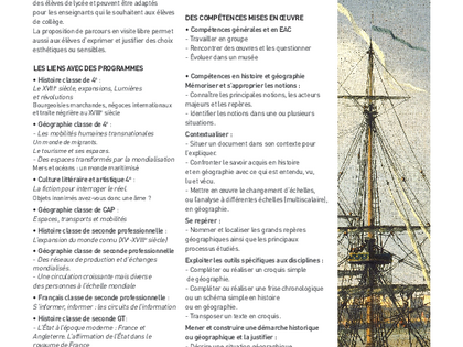 Dossier Pédagogique - parcours - visite libre - commerce et transports - 2025 Dossier Pédagogique - parcours - visite libre - commerce et transports - 2025